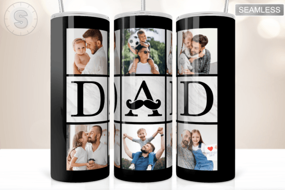 Dad Photo Fathers Day Tumbler Wrap: Graphics for Crafts