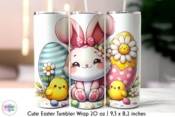 Easter Bunny Cute Easter Tumbler Wrap: Graphics & Tumbler Wraps