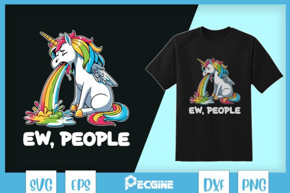 Ew People Funny Unicorn SVG: T-Shirt Designs & Graphics