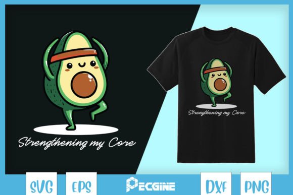 Funny Avocado Yoga Pun Coffee SVG — Graphics for T-Shirt Designs