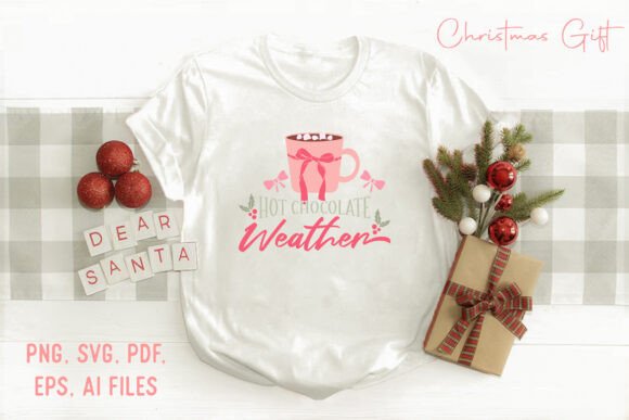 Hot Cocoa Weather Merry Christmas SVG Graphics