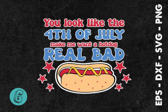 Hotdog 4th of July SVG Graphics & Illustrations