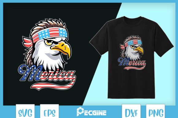 Merica Patriotic USA Eagle Freedom SVG: Graphics for Bold T-Shirt Designs