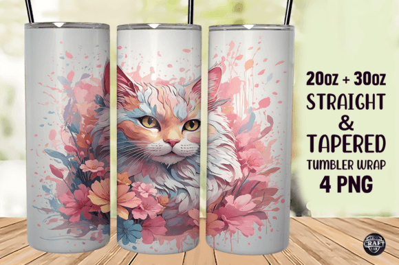 Print Cat Tumbler Wrap 20oz Sublimation
