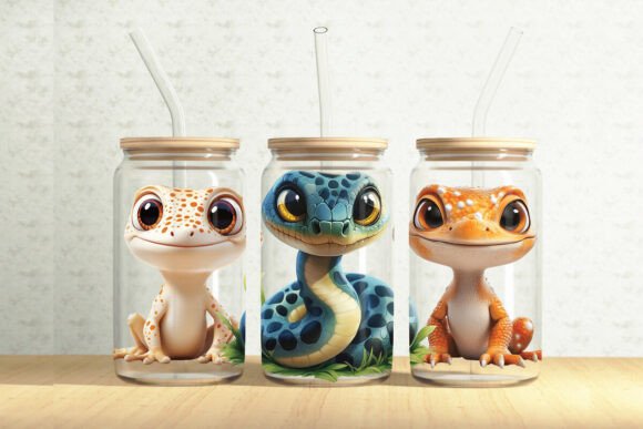 Reptiles Tumbler Wrap: Graphics & Illustrations for Local Brands