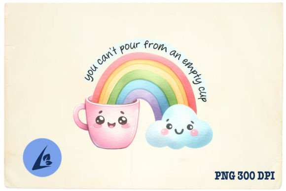 You Can’t Pour from an Empty Cup PNG: Graphics for Crafts & Branding